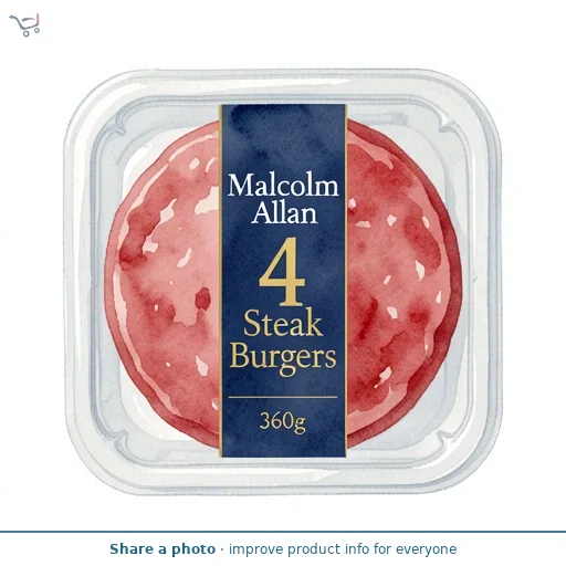 Malcolm Allan 4 Steak Burgers 360g