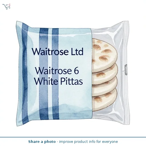 Waitrose 6 White Pittas