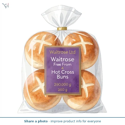 Waitrose Free From 4 Hot Cross Buns