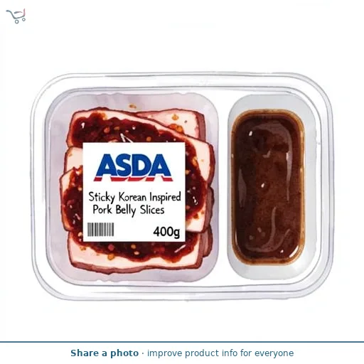 ASDA Sticky Korean Inspired Pork Belly Slices 400g