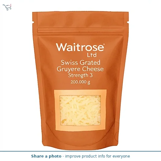 Waitrose Swiss Grated Gruyere Cheese Strength 3