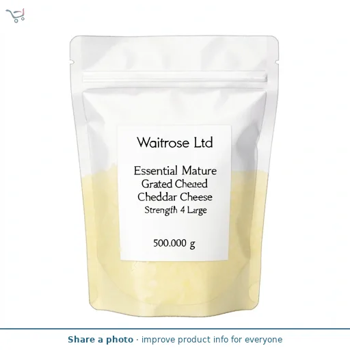 Essential Mature Grated Cheddar Cheese Strength 4 Large