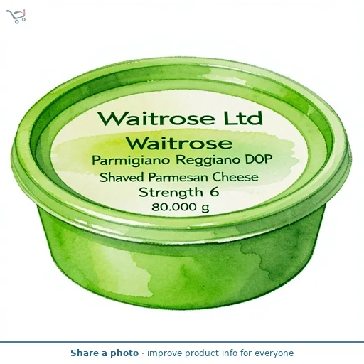 Waitrose Parmigiano Reggiano DOP Shaved Parmesan Cheese Strength 6