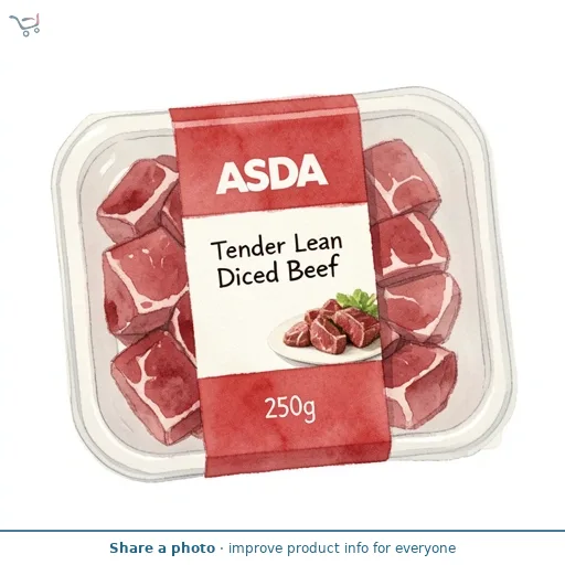 ASDA Tender Lean Diced Beef 250g