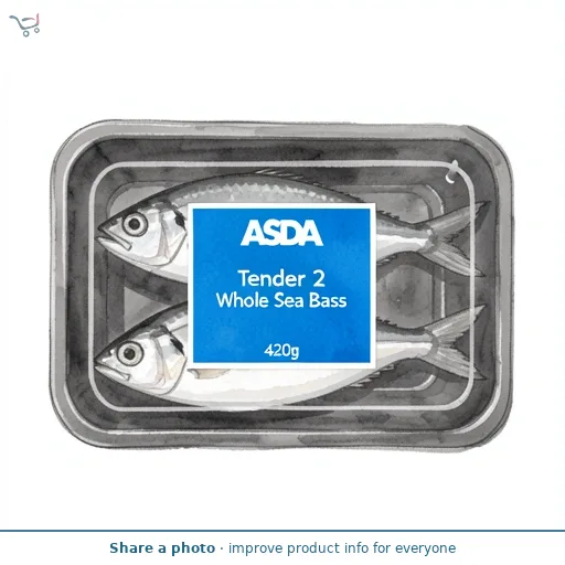 ASDA Tender 2 Whole Sea Bass 420g