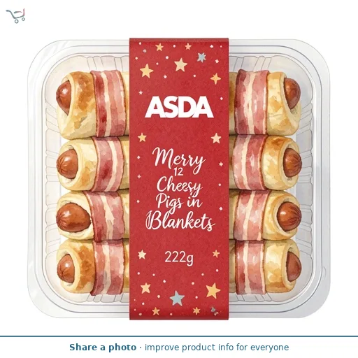 ASDA Merry 12 Cheesy Pigs in Blankets 222g