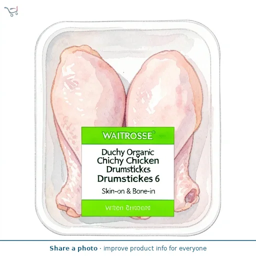 Duchy Organic Chicken Drumsticks 6, Skin-on & Bone-in
