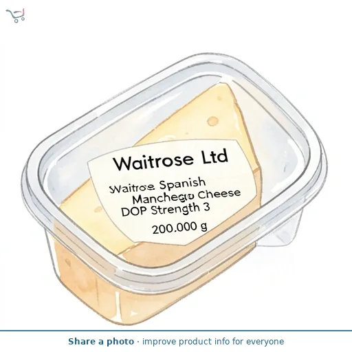 Waitrose Spanish Manchego Cheese DOP Strength 3