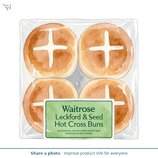 Waitrose Leckford Fruit & Seed Hot Cross Buns