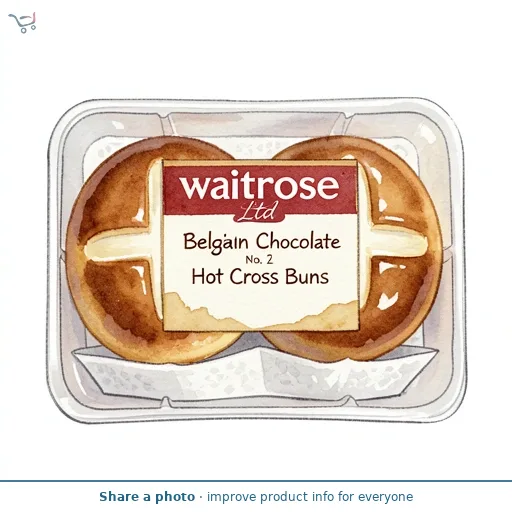 Waitrose No. 1 2 Belgian Chocolate Hot Cross Buns