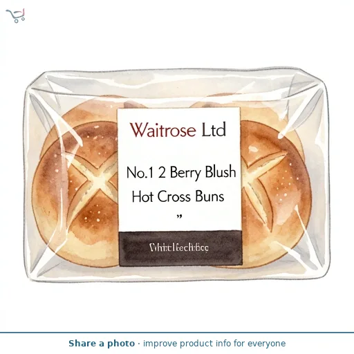 Waitrose No.1 2 Berry Blush Hot Cross Buns