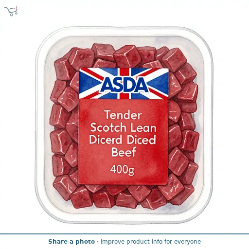 ASDA Tender Scotch Lean Diced Beef 400g
