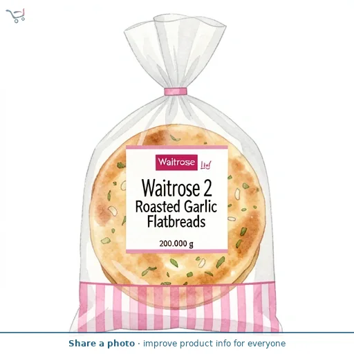 Waitrose 2 Roasted Garlic Flatbreads