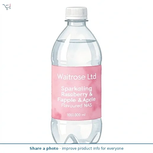 Waitrose Sparkling Raspberry & Apple Flavoured Water NAS