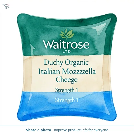 Waitrose Duchy Organic Italian Mozzarella Cheese Strength 1