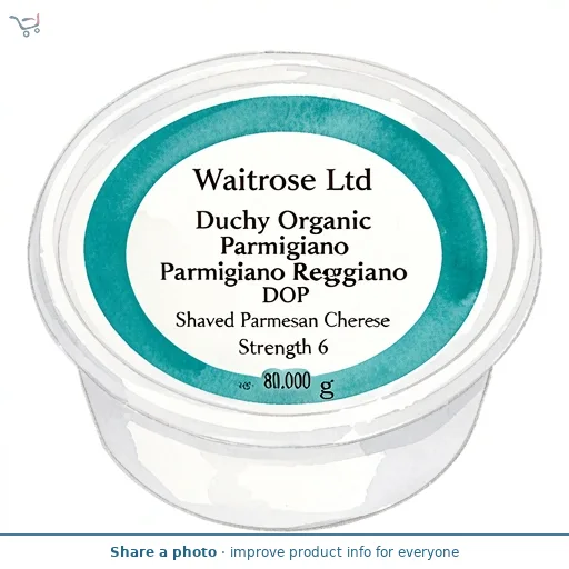 Duchy Organic Parmigiano Reggiano DOP Shaved Parmesan Cheese Strength 6