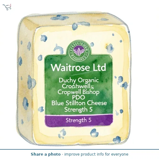 Duchy Organic Cropwell Bishop PDO Blue Stilton Cheese Strength 5