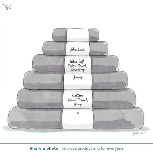 John Lewis Ultra Soft Cotton Hand Towel, Dove Grey