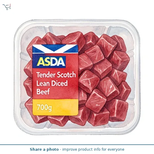 ASDA Tender Scotch Lean Diced Beef 700g