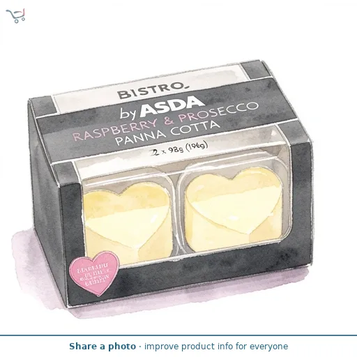 Bistro by ASDA RASPBERRY & PROSECCO PANNA COTTA 2 x 98g (196g)