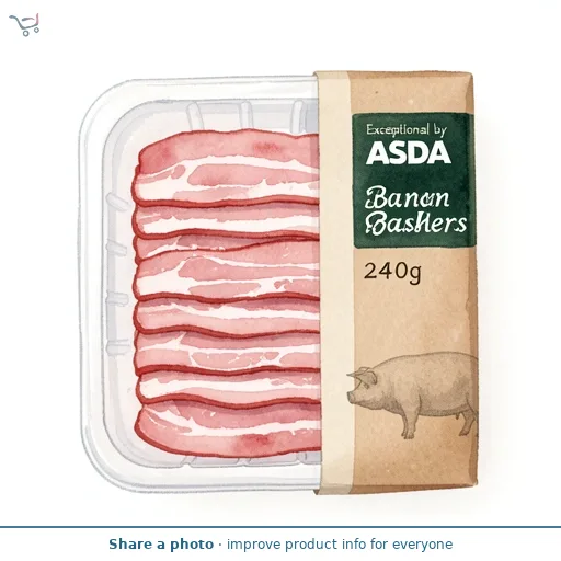 Exceptional by ASDA 8 Unsmoked Back Bacon Rashers 240g