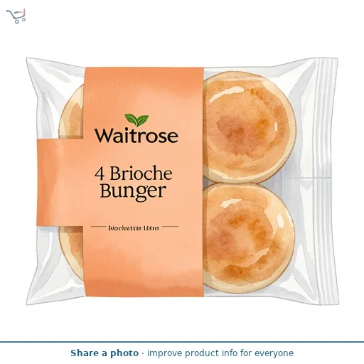 Waitrose 4 Brioche Burger Buns