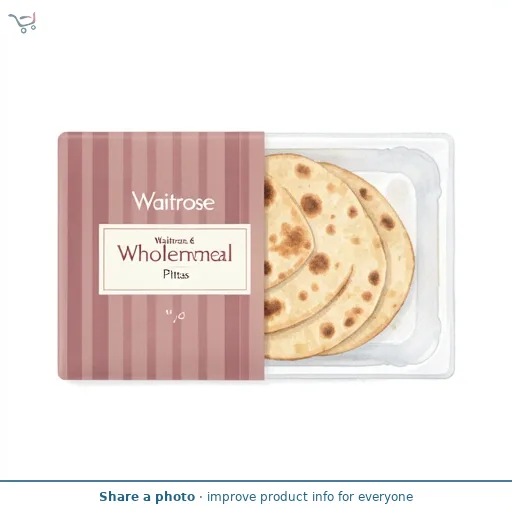 Waitrose 6 Wholemeal Pittas