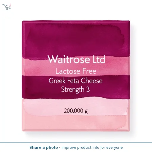 Waitrose Lactose Free Greek Feta Cheese Strength 3