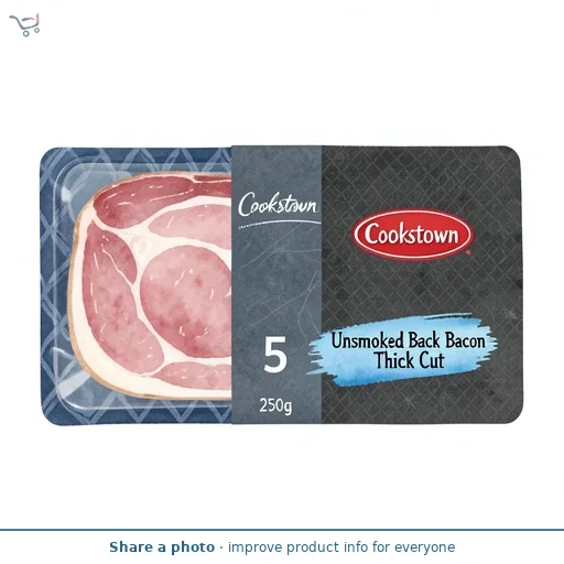 Cookstown 5 Unsmoked Back Bacon Thick Cut 250g