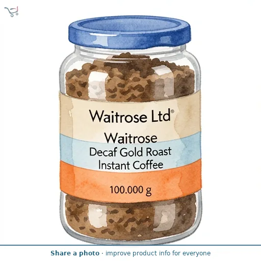 Waitrose Decaf Gold Roast Instant Coffee
