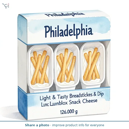 Philadelphia Light & Tasty Breadsticks & Dip Lunchbox Snack Cheese