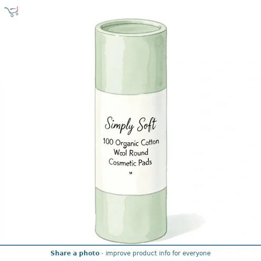 Simply Soft 100 Organic Cotton Wool Round Cosmetic Pads