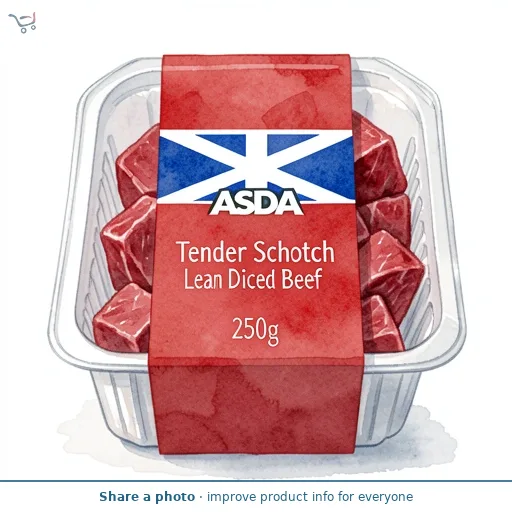 ASDA Tender Scotch Lean Diced Beef 250g