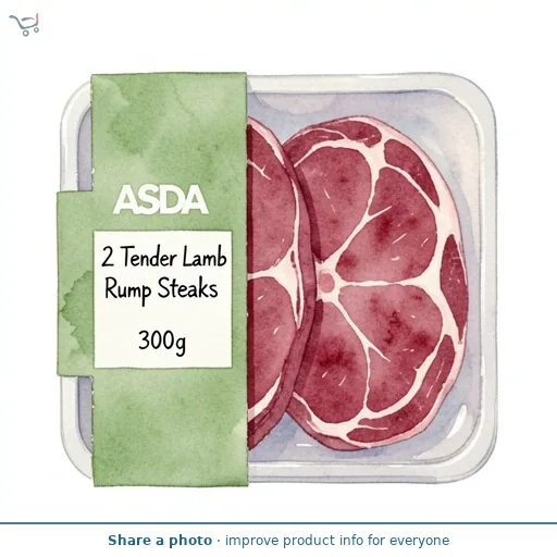 ASDA 2 Tender Lamb Rump Steaks 300g