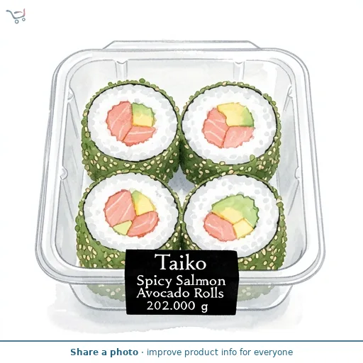 Taiko Spicy Salmon Avocado Rolls