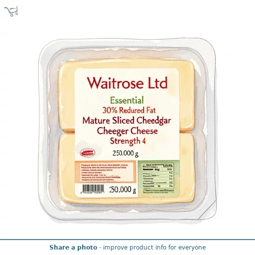 Essential 30% Reduced Fat Mature Sliced Cheddar Cheese Strength 4