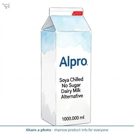 Alpro Soya Chilled No Sugar Dairy Free Milk Alternative
