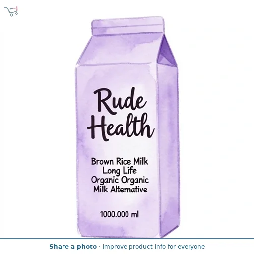 Rude Health Brown Rice Milk Long Life Organic Milk Alternative