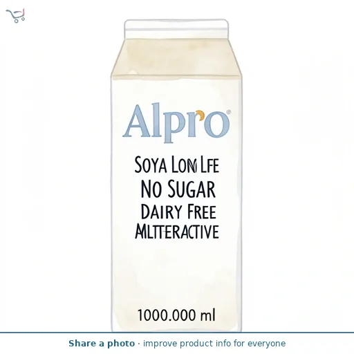 Alpro Soya Long Life No Sugar Dairy Free Milk Alternative
