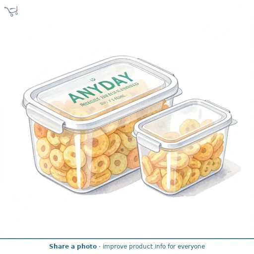 John Lewis ANYDAY Rectangular Plastic Snack Boxes, Set of 2, 240ml, Clear