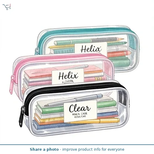 Helix Clear Pencil Case