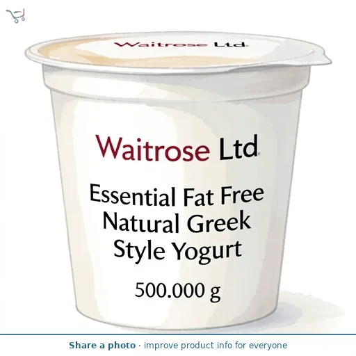 Waitrose Essential Fat Free Natural Greek Style Yogurt