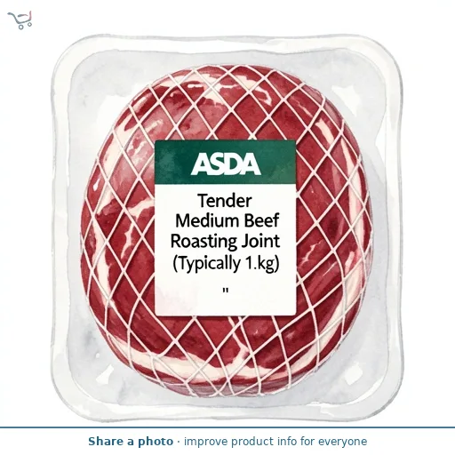 ASDA Tender Medium Beef Roasting Joint (Typically 1.kg)