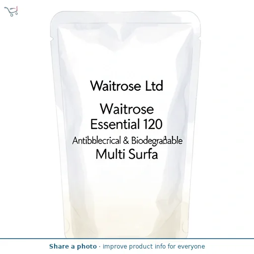 Waitrose Essential 120 Antibacterial & Biodegradable Multi Surfa