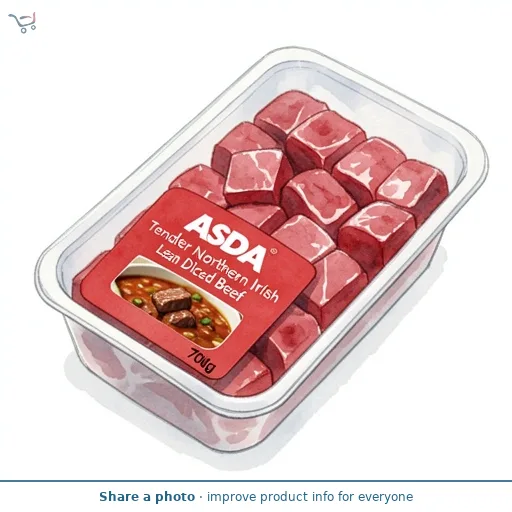 ASDA Tender Northern Irish Lean Diced Beef 700g