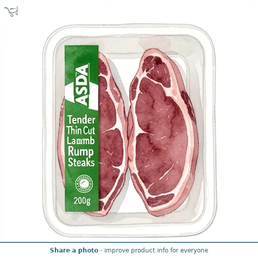 ASDA Tender Thin Cut Lamb Rump Steaks 200g