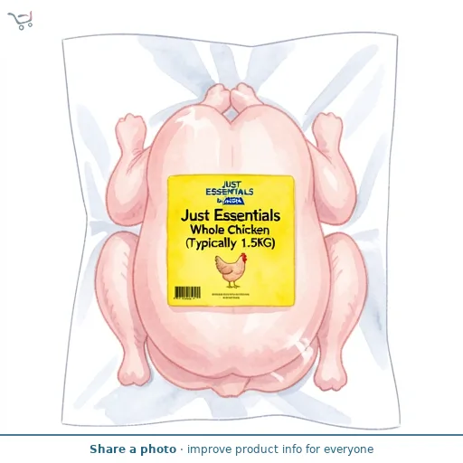 JUST ESSENTIALS by ASDA Just Essentials Whole Chicken (Typically 1.5KG)