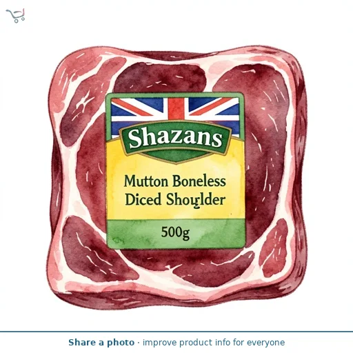 Shazans Mutton Boneless Diced Shoulder 500g