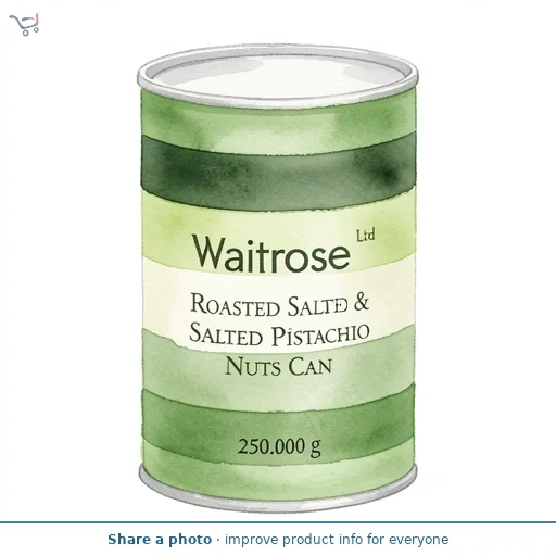 Waitrose Roasted & Salted Pistachio Nuts Can