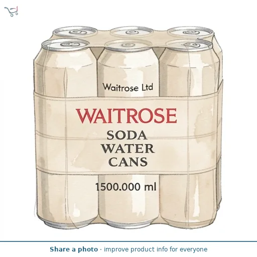 Waitrose Soda Water Cans